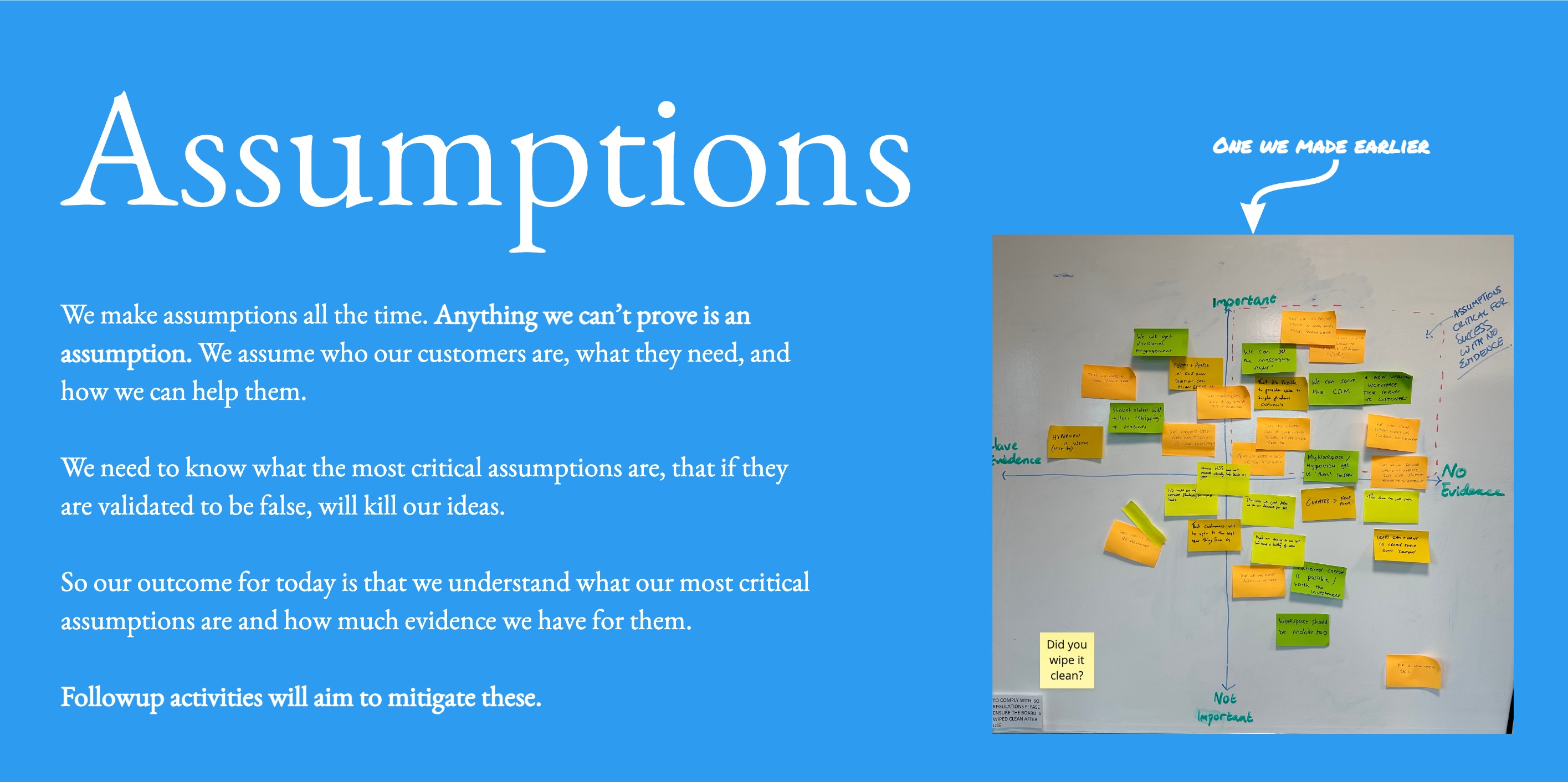 Research assumptions